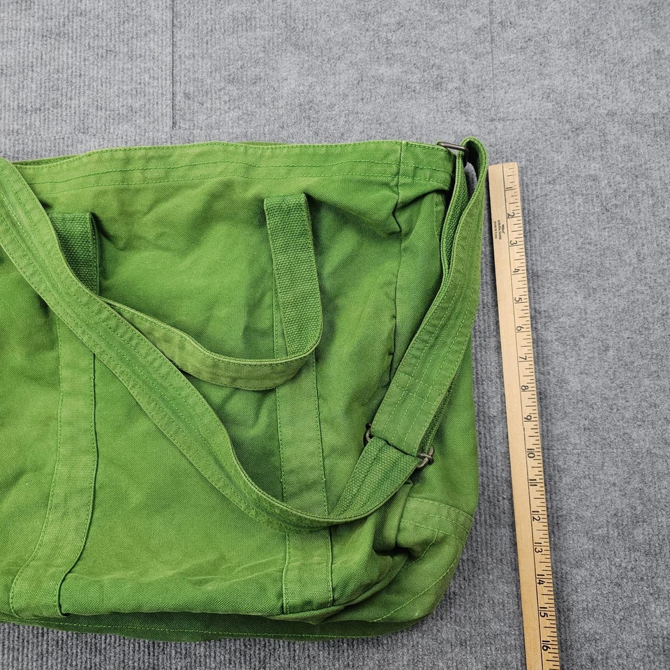 Vintage GAP Tote Bag Y2K Green Canvas Shoulder Crossbody Adjustable Carryall - Image 2 of 4