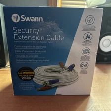 Swann 15m/50 ft BNC 960H/AHD/TVI Extension Surveillance Camera Cable, White