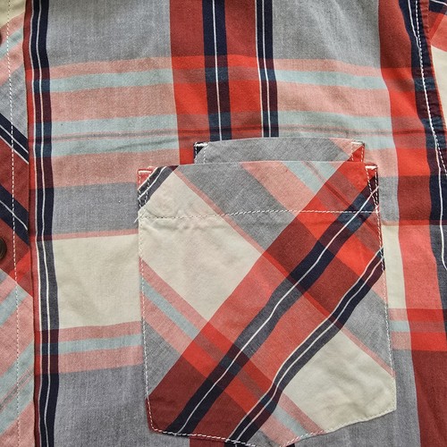 The North Face Shirt Mens Large Red Plaid Flannel Button Up Cotton Long Sleeve - Picture 4 of 10