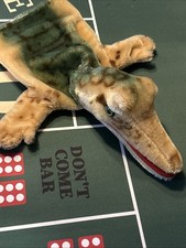 Steiff Gaty Hand Puppet Button Tag German Alligator Glass Eyes Vintage 1949-51