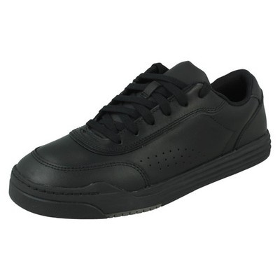 Jungen Clarks Urban Solo Schwarz Leder Schnürschuhe Größen 13_6