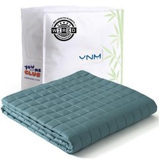 YnM Cooling Weighted Blanket for Adults, 15lbs Heavy Bed Throw for One Person...
