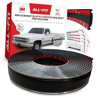  Replacement SB - Square Body Side Molding Square Body Trim Black (73-87)