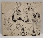 Vintage DC Comics 1978 Superman Wonder Woman Paint by Number Art 8" x 10"