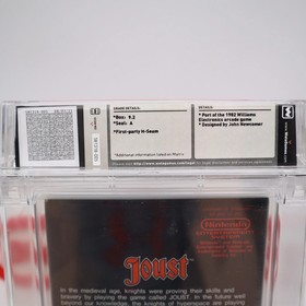 NES Nintendo JOUST - ROUND SOQ! WATA GRADED 9.2 A NEW & Factory Sealed + H-Seam!