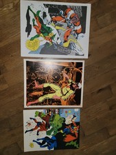 DC/ Marvel Comics #1 Pin-Up | Rare Color Production Art Poster, Hulk, Thor, +++ 