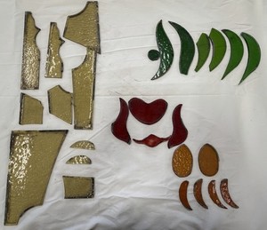 Lot of 27 Pieces of Stained Glass - Vintage