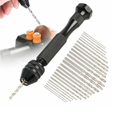 Portable Manual Twist Hand Drill – Lightweight Pin Vice Rotary Tool For Woodworking, Jewelry Making, Watch Repair, And Craft Hole Punching (with Optional Drill Bits)