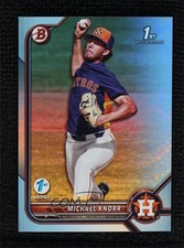 2022 Bowman Draft 1st Edition Sky Blue Foil Michael Knorr #BD-120 0vs5