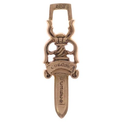 Chrome Hearts #5 Dagger Pendant Top Diamond 22K Gold P0051480 | eBay