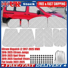 Citroen Dispatch/Opel Vivaro/Fiat Scudo 22-25 Sun Shades/Blinds/Thermal