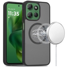 For Moto G Power 2025/26 Case Magnetic Circle Soft Translucent Tempered Glass