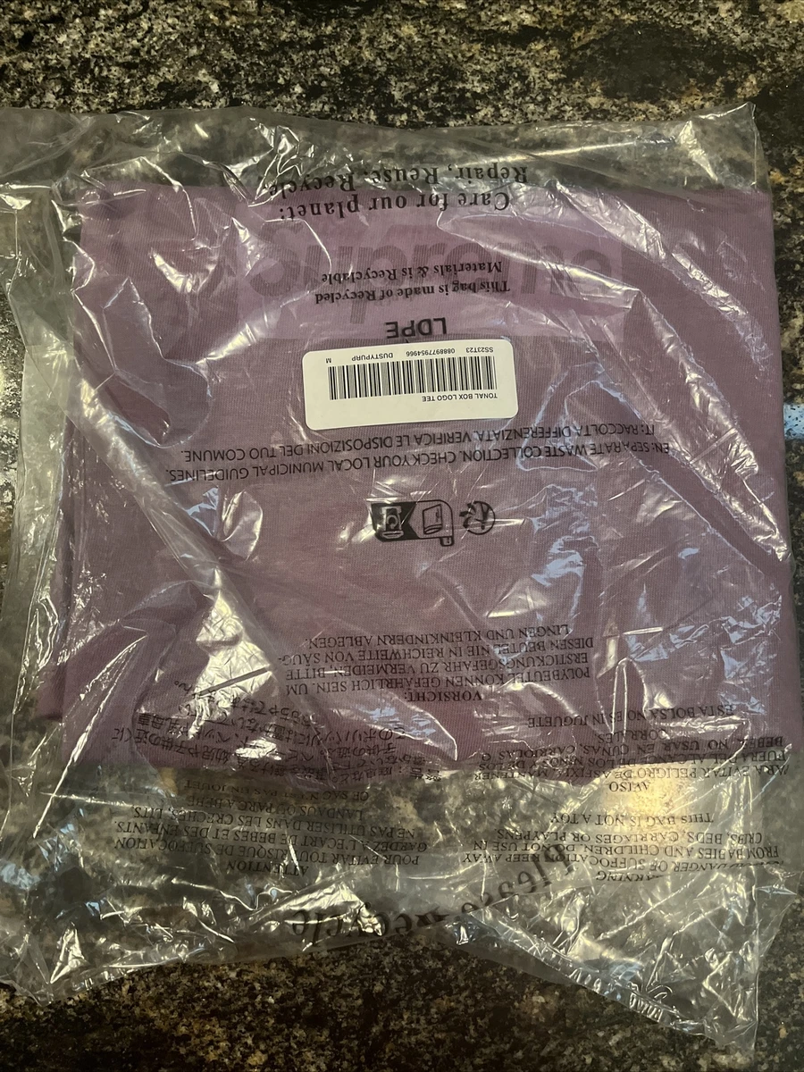 SUPREME TONAL BOX LOGO TEE DUSTY PURPLE SIZE MEDIUM SS23 WEEK 1