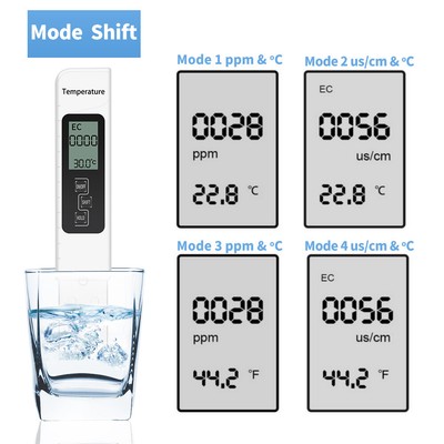 Water Quality Tester TDS EC Meter Temperature Measurement Combo For Drinking Set