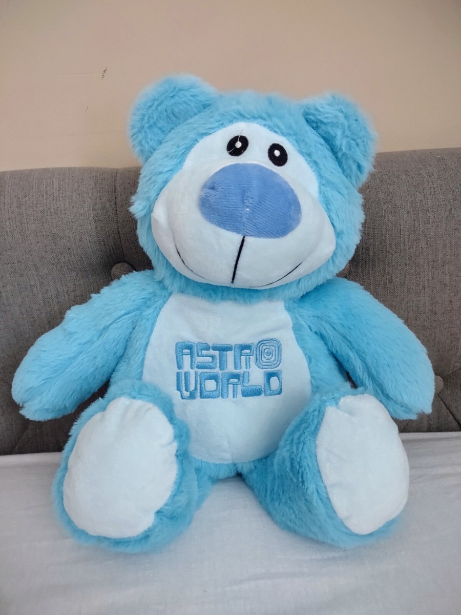 Travis Scott Astroworld Teddy Bear (2) Lot Brown & Baby Blue Travis Scott Astroworld Teddy Bear (2) Lot Brown & Baby Blue