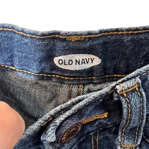 Old Navy Girls Denim Shorts Size 6 Distressed Holes Jean Blue Medium Wash Cotton - Picture 5 of 5