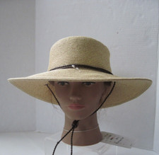 NINE WEST Straw Summer Hat Wide Brim Gardening Hat New