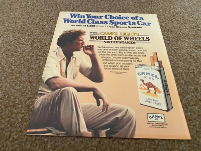 RSBK1 2 SEITEN WERBUNG 12X20 CAMEL LIGHTS ZIGARETTEN WORLD OF WHEELS GEWINNSPIEL