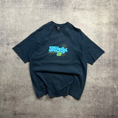 Vintage 00s Bjork stussy t shirt size Medium Blue | eBay