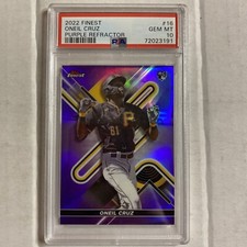 2022 Finest Purple Refractor Oneil Cruz ROOKIE 209/250 PSA 10 DR