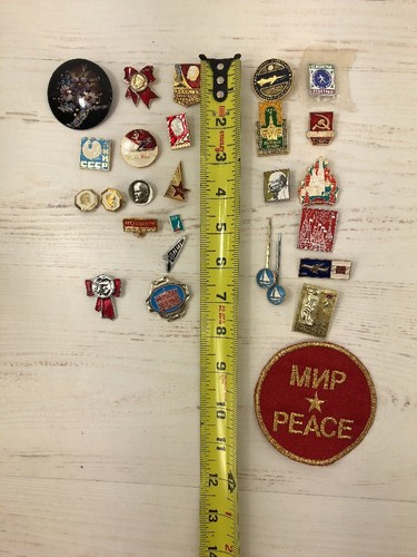 Lot USSR Moscow CCCP Lenin Pin Medal Badge Peace Signed Vintage - Picture 6 of 12