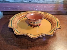 Home and Garden Party Chip and Dip Stoneware ~ Italian ~ Portugal ~ Spanish