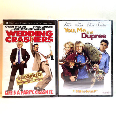 WEDDING CRASHERS / YOU, ME AND DUPREE (DVD) Owen Wilson - Comedy Romance NEW