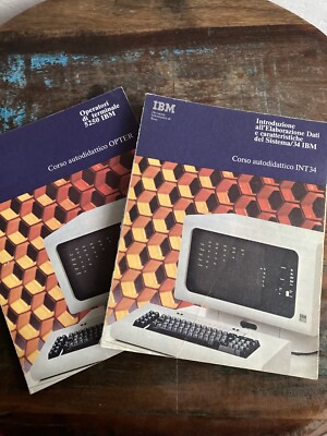 IBM PC Manuals & Software Vintage 5250 INT 34 Opter Manuals 5150 Olivetti 70 s