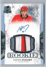 2017-18 THE CUP HAYDN FLEURY ROOKIE AUTO PATCH 2 COLORS 006/249 CAROLINA
