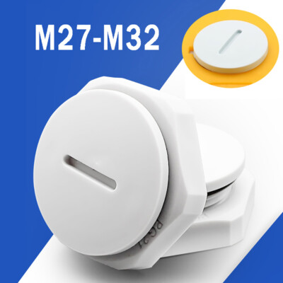 Nylon Stopfen Blindstopfen Endkappen Gewindefittings Mit Mutter M12 - M32 Weiß