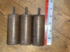 3 Vtg Mid Century Modern MCM Wood Screw On Furniture Legs 5" (including bolt)