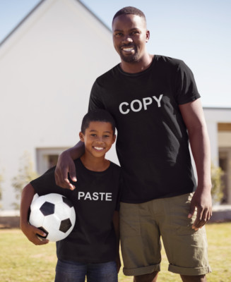 Copy Paste Shirts Father & Son Daughter Matching SET Gifts Fathers Day ...