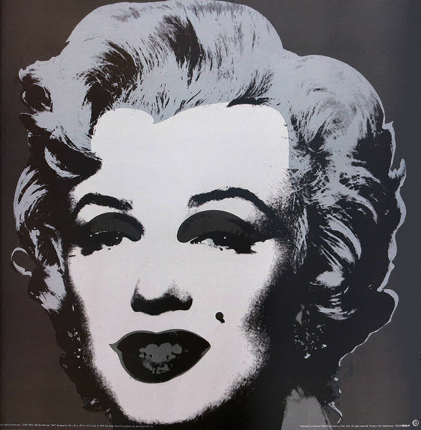 Andy WARHOL Marilyn Monroe Black Official Litho Art Print 26 x 26