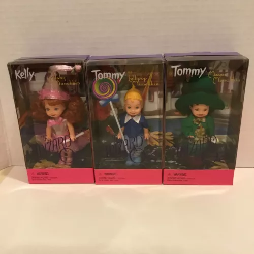 3 Kelly Tommy Lullaby Munchkin Dolls Wizard Of Oz-Free Shipping