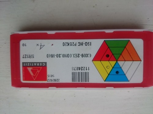 4 Ceratizit carbide grooving tips GX09-2E3.00N0.30-M40 SR127 ( walter WNT 3mm - Picture 2 of 2