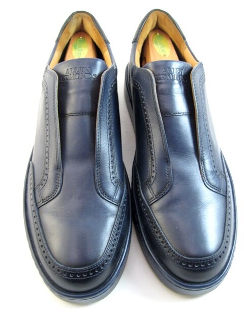 SAOLA Sneakers Allen Edmonds "BECKETT" SLIP ON in pelle 10 D blu navy *INDOSSATE UNA VOLTA (493N)