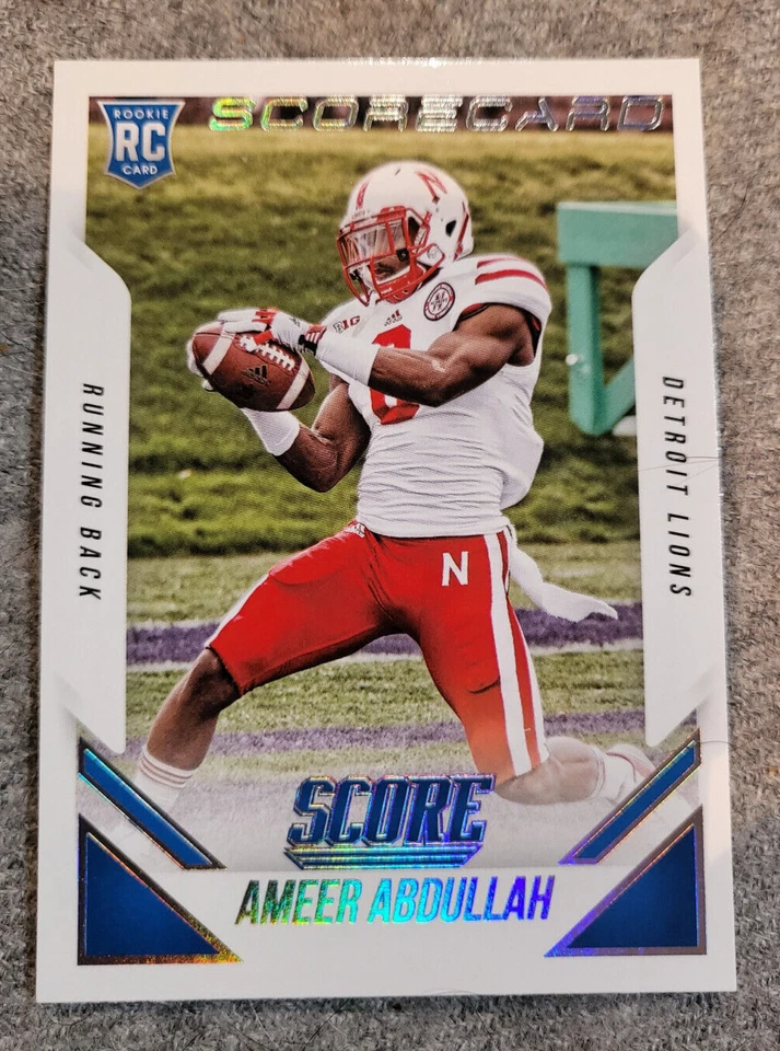 2015 Score Football Scorecard Variation #385 Ameer Abdullah Rookie Card - Image 3 of 4