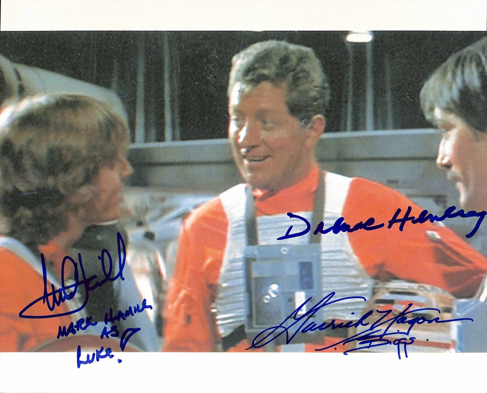 Mark Hamill Autographed Signed Drewe Henley & Garrick Hagon Star Wars Pilots 8x10 BECKETT 