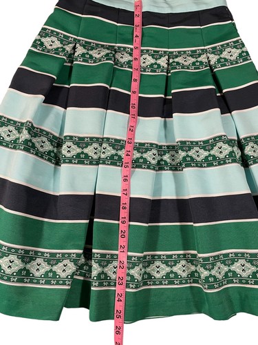 Womens Eva Mendes Striped Pleated Skirt Size 4 - Picture 5 of 5