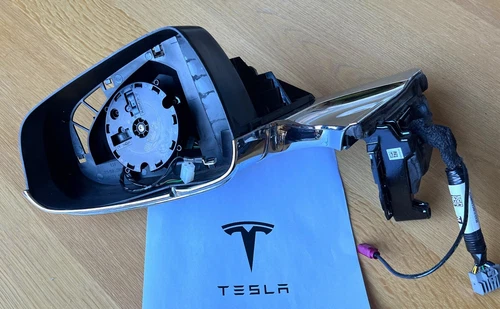 2012-20 Tesla Model S MS Driver Side Mirror Assy Left Chrome 1041317-00-G OEM