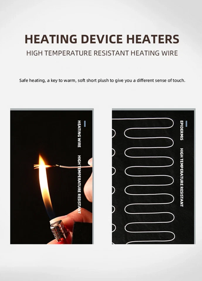 Car Driver Seat Heated Cushion Lamb Wool Heating Pad Auto Interior Accessories - Image 4 of 4