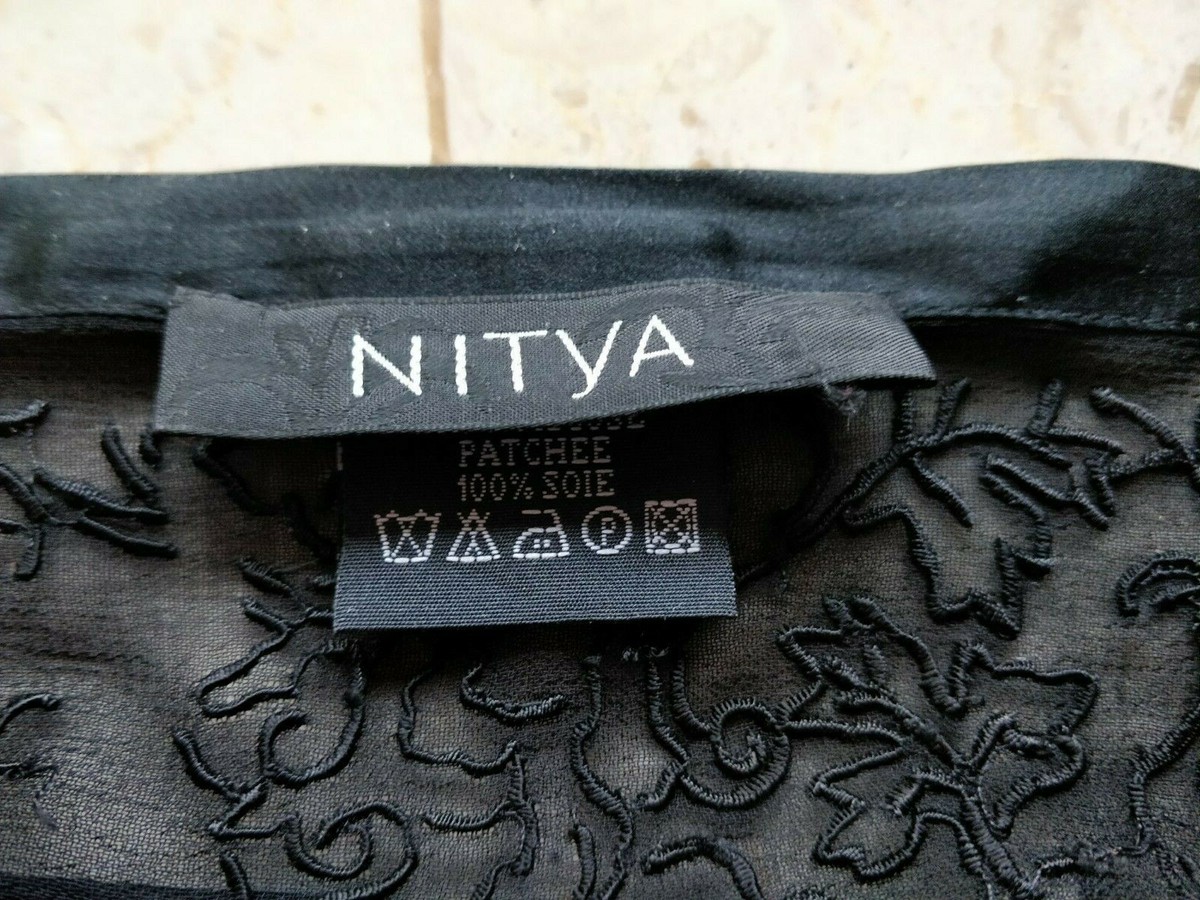 Foulard Étole Nitya Noir - Grand Modèle - Occasion - Accessoire Femme