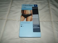 NEW Calvin Klein Women's 3 Pack Cotton Blend Stretch Hipster, Large NWT