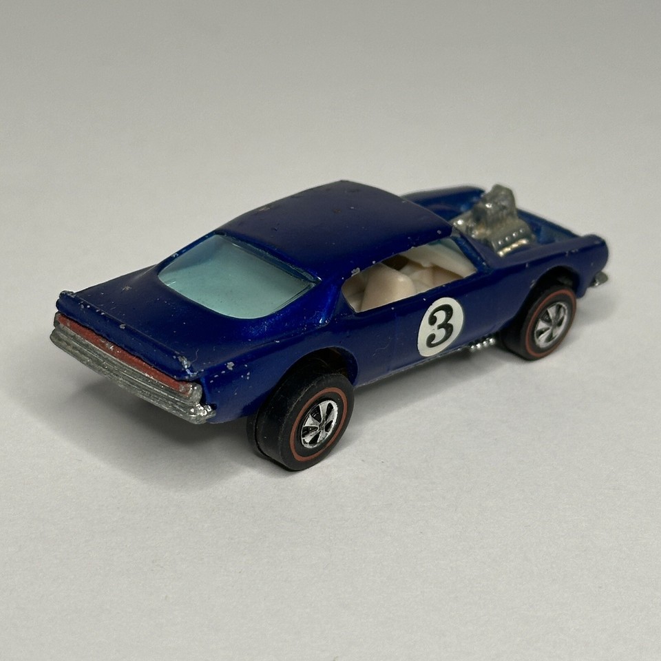 1969 HOT WHEELS "King Kuda" Original "Redline" Hong Kong Blue