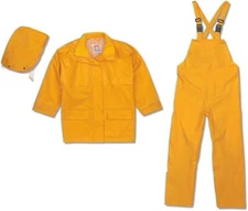 Rip-Stop size L Open Road 150D 3-Piece Rain Suit Waterproof yellow solid zip