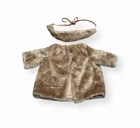 Vintage Cabbage Patch Kids Fun Fur Coat JACKET & Hat / Headband CBK OUTFIT