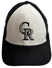 NEW ERA Black White COLRADO ROCKIES Adjustable Baseball Cap Hat Youth / Kids