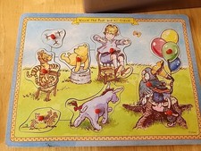 Schylling Classic Winnie the Pooh and his Friends Wooden Peg Puzzle 9 Pieces