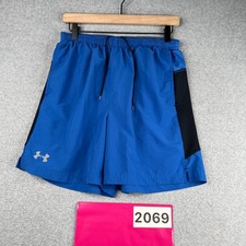 Under Armour Youth Lined heatgear Shorts Blue Large Pockets Lightweight