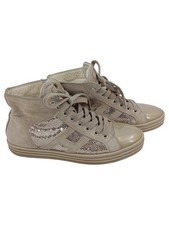 Hogan Rebel Sneaker Alte Donna Beige Camoscio Paillettes (EU 36)